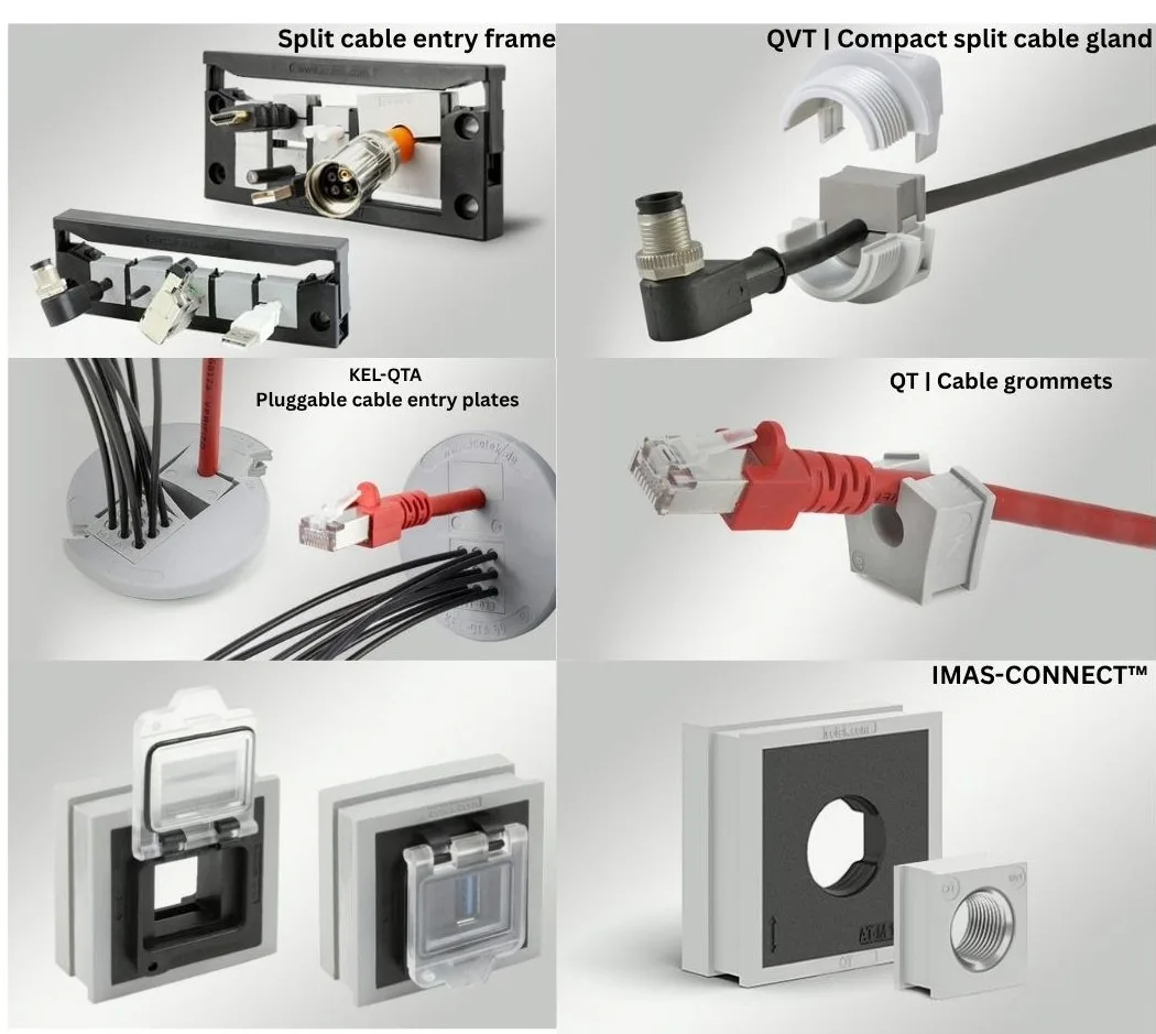  Cable entry systems for with connectors QT system